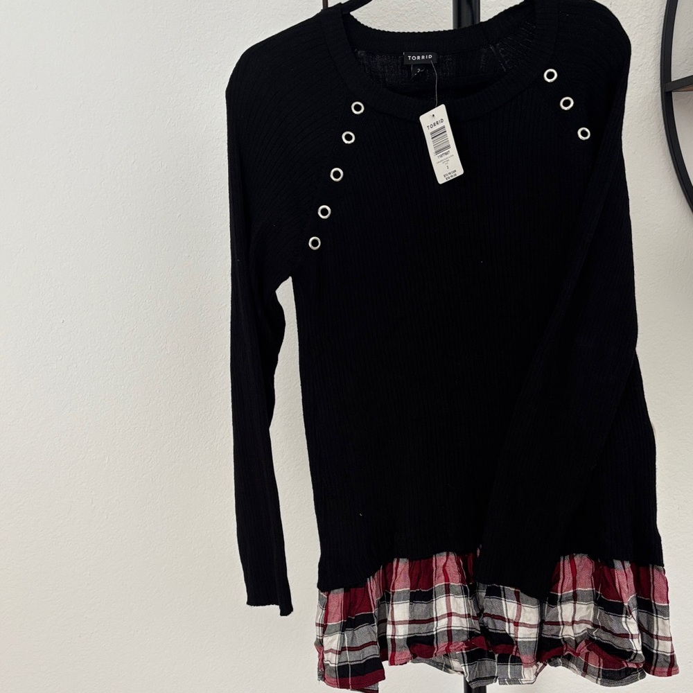 Torrid Black Ribbed Sweater